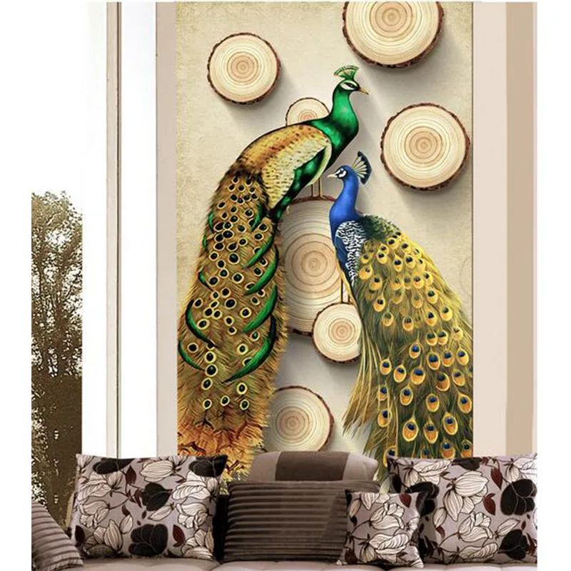 

Youran New Simple Modern Diamond Embroidery Animals, Diamond Painting Full Round, DIY Hand Pasted Cross Stitch, Peaocks Mosaic
