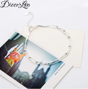 

2019 Bijoux Summer 925 Sterling Silver Ball Beads Bracelets & Bangles New Brand Fashion Bracelet For Women Designer Jewelry