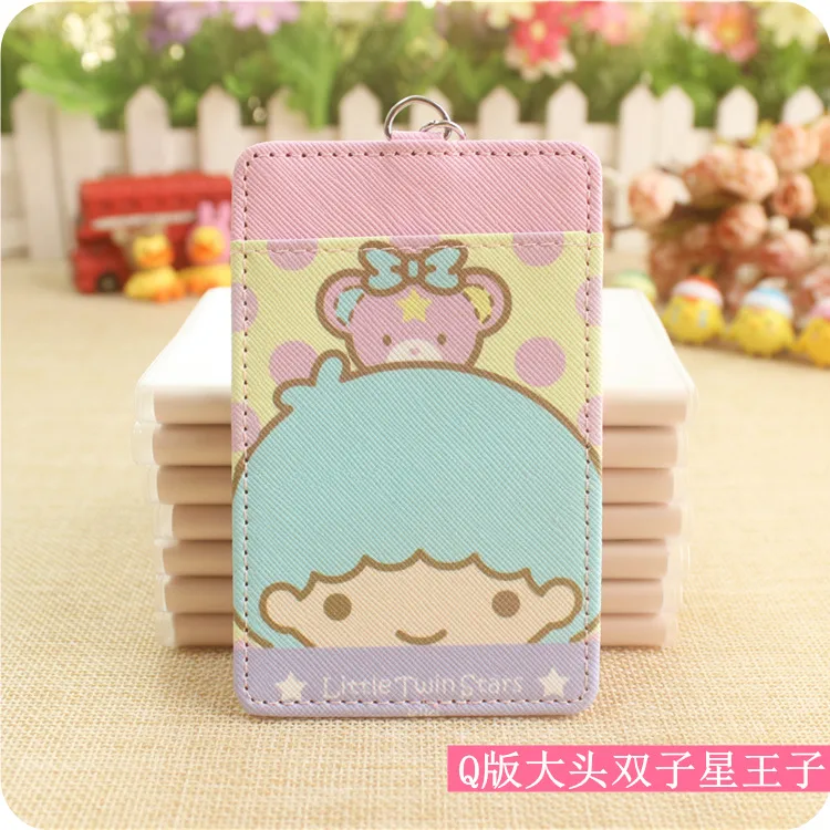 1 шт. мультфильм my melody little, две звезды, искусственная кожа, карта для кредитных карт, автобусная карта, коллекция для девочек