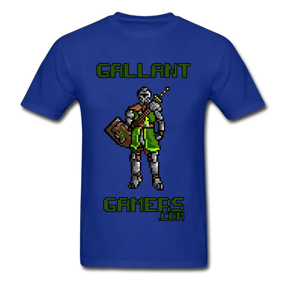 Fitted Men T-shirts 8Bit Knight Classic Tops Tees 100% Cotton Short Sleeve Printing Tops & Tees Round Neck Drop Shipping 8Bit Knight blue