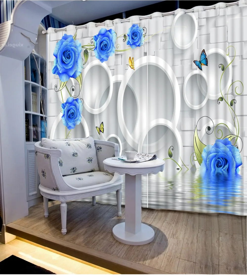 3D Flowers Pattern 1297 Curtains Drapes