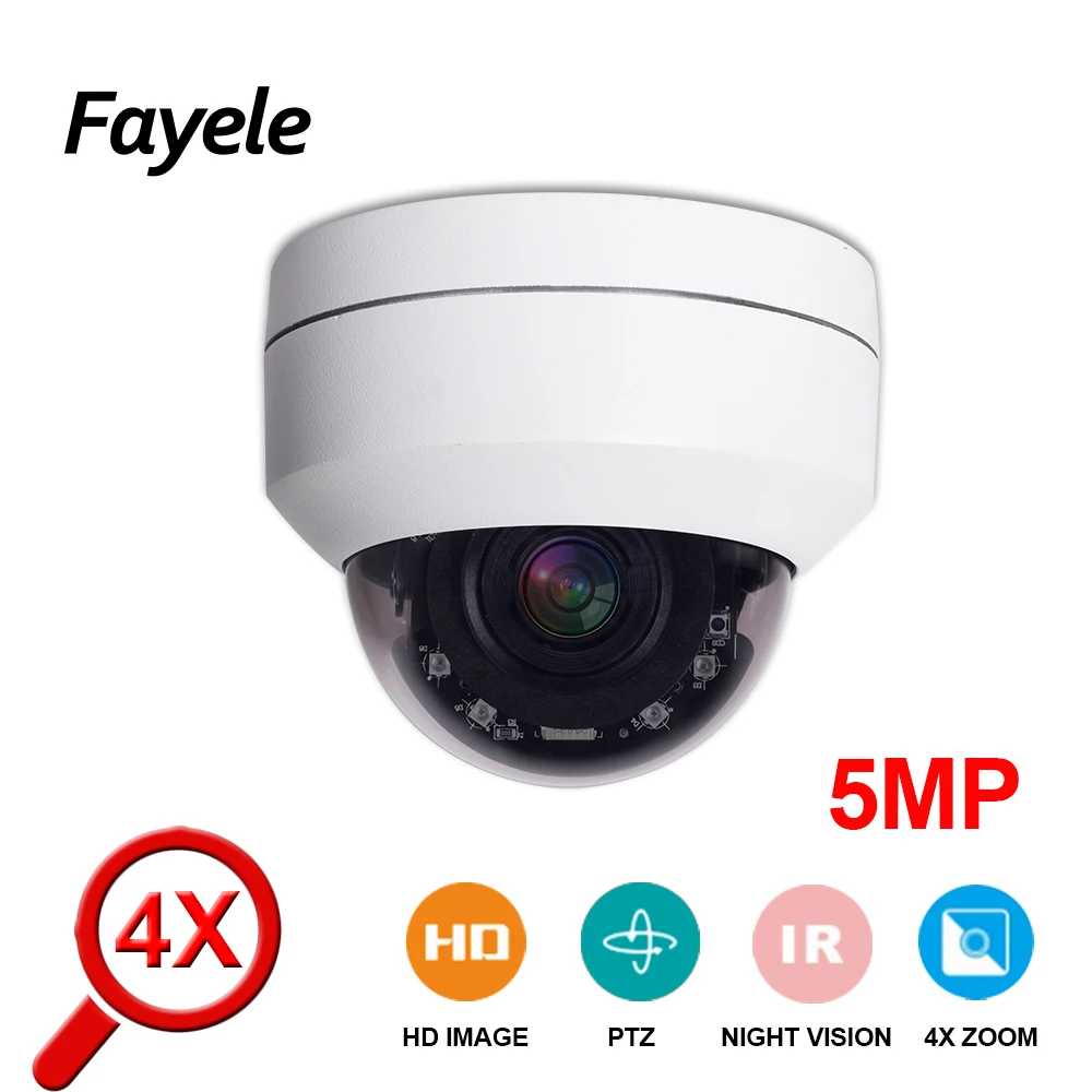  CCTV Security H.265 5MP MINI Speed Dome PTZ Camera 5 Megapixels IP Camera Pan Tilt ONVIF IR 50M 4X  - 32842051813