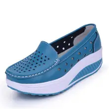 Женская Роскошная брендовая дышащая обувь из натуральной кожи для бега; женская Беговая трекинговая обувь для девочек; обувь на платформе для танцев; 23g6