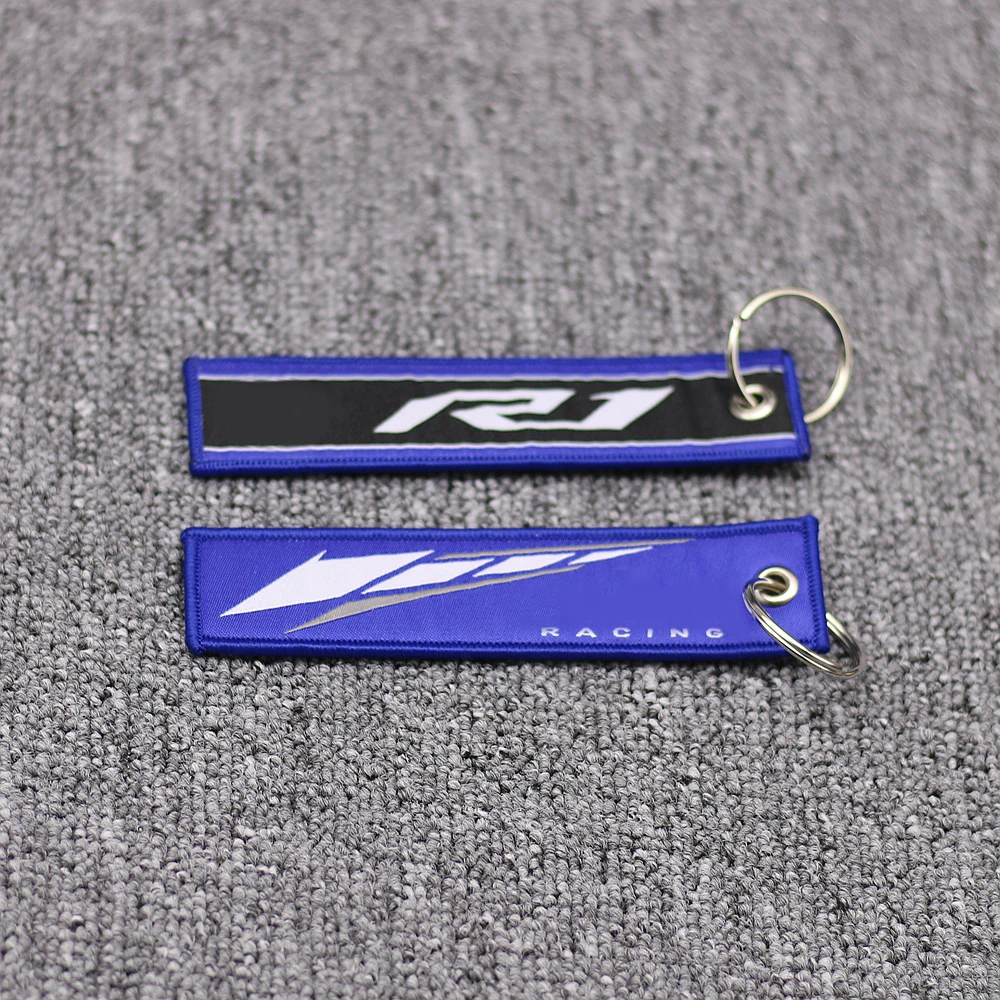 

Embroidery Key Holder Chain Collection Keychain For Yamaha YZF R1 YZF-R1 Motorcycle Embroidered Badge Keyring