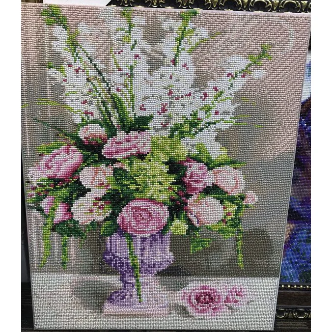 

Vase Floral DIY Crystal full plastic diamond painting embroidery machine glue cross stitch kit art 5D mosaic square rhinestone