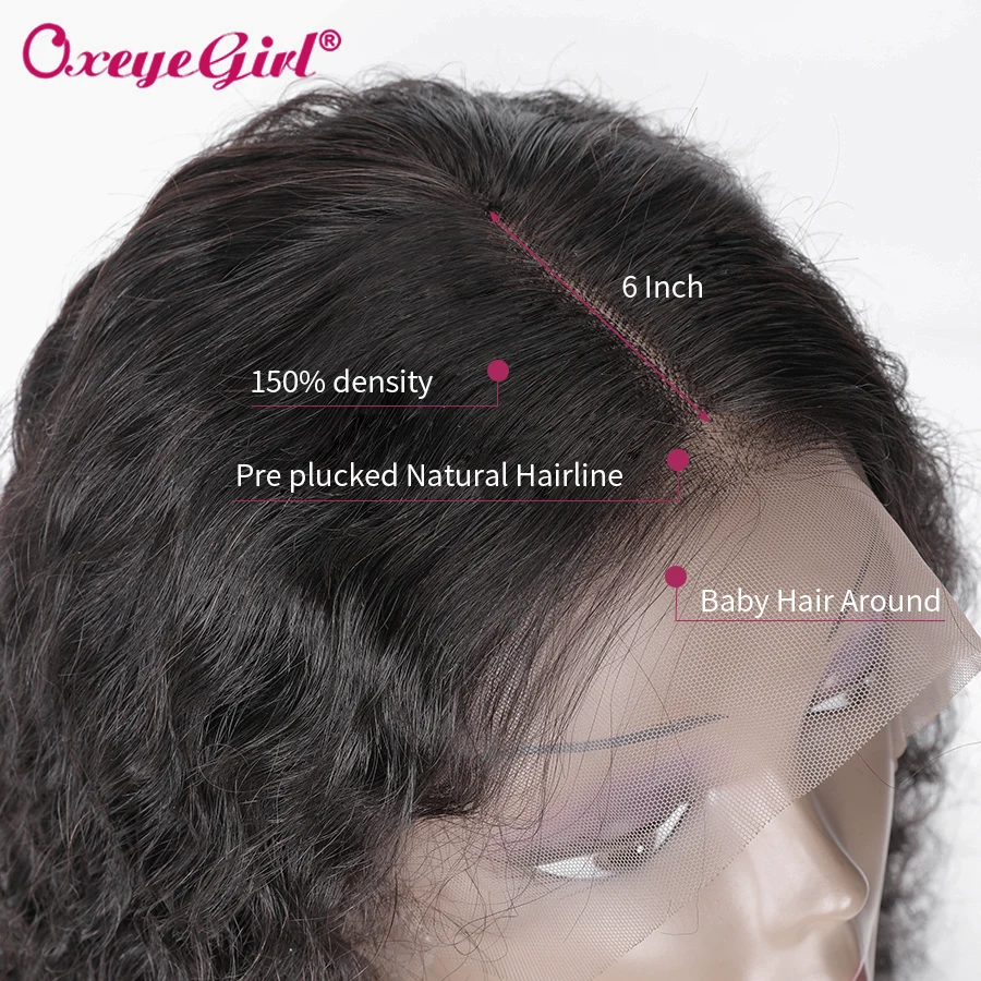 Oxeyegirl 13x6 Синтетические волосы на кружеве парик человеческие малазийские вьющиеся парик человеческих волос Remy 13x4 250 плотность Синтетические волосы на кружеве парики из натуральных волос