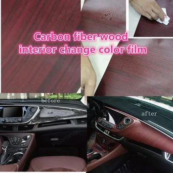 

152*20CM/roll Wood Grain Fiber Vinyl Wrap Car Sticker Moto Auto Interior PVC Film