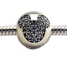 DIY Подходит Пандора шармы браслеты мышь проложить клип бусины стерлингового серебра 925-ювелирные изделия