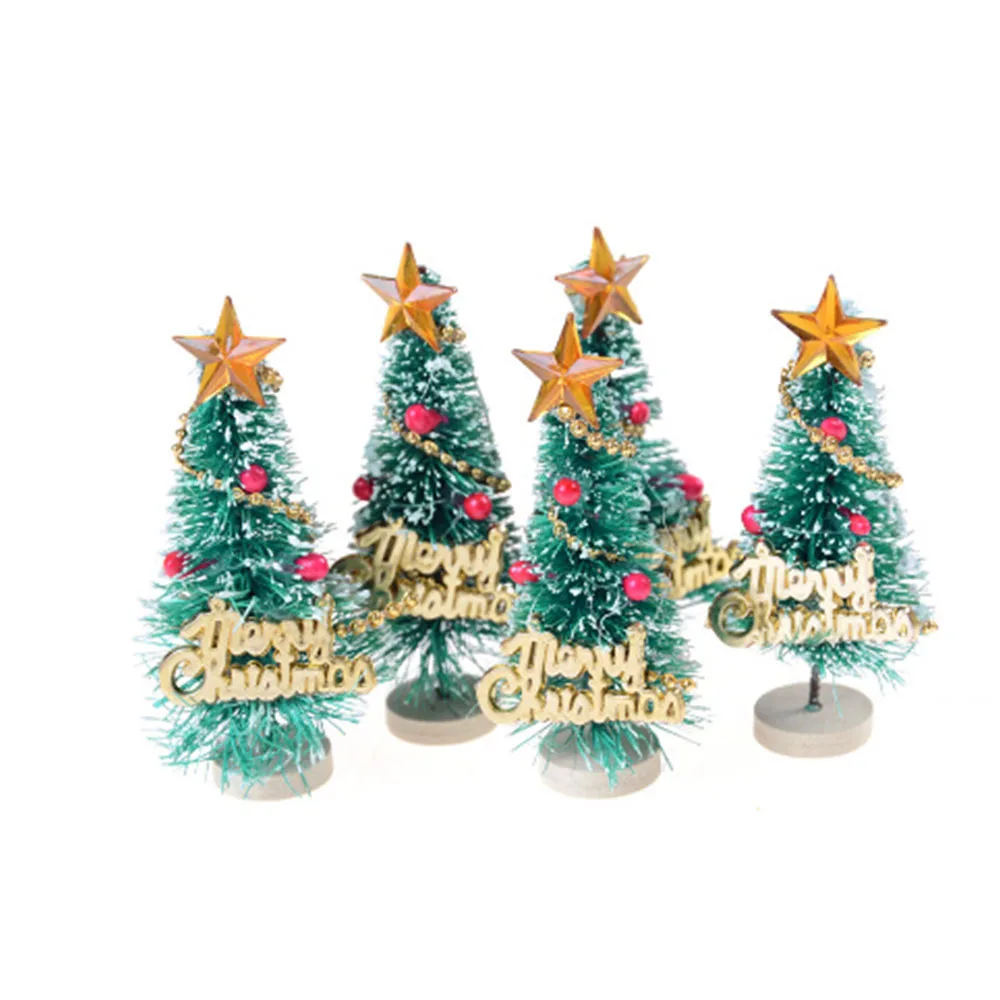 

1 Pcs Mini Snow Christmas Tree Decor For Home Supplies Plastic Christmas Small Pine Trees Christmas Decoration Size: 6.5*3cm