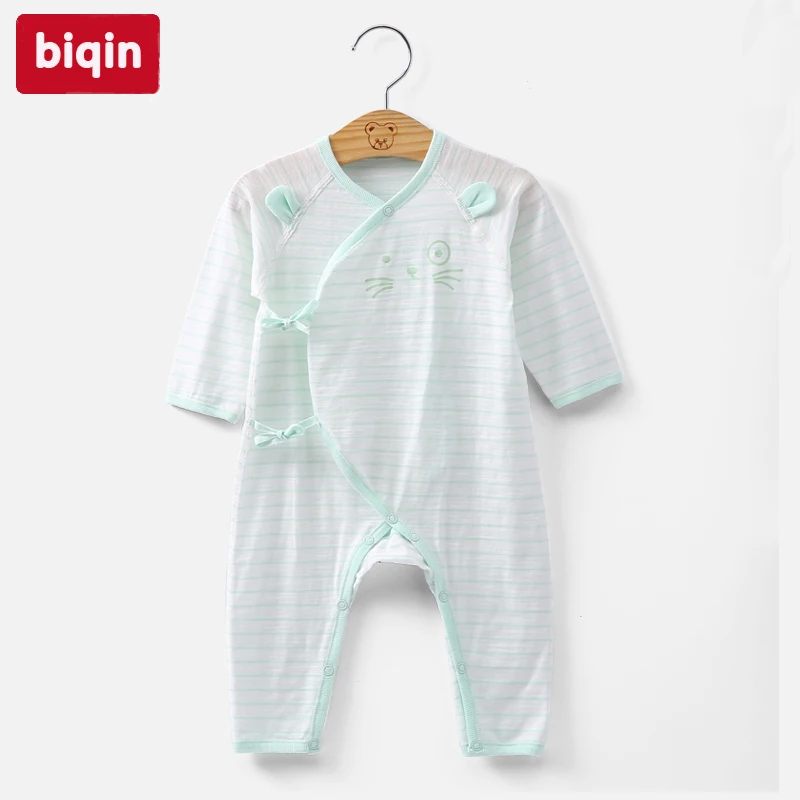 

Biqin NB-6M baby children kids clothing newbaby clothes newbabys rompers Spring Summer cotton Adjustable in size suit