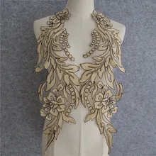 High quality lace openwork lace dress wild evening dress embroidery DlY decorative sewing collar accessories CA137 high quality openwork lace black spandex corsets garters for women