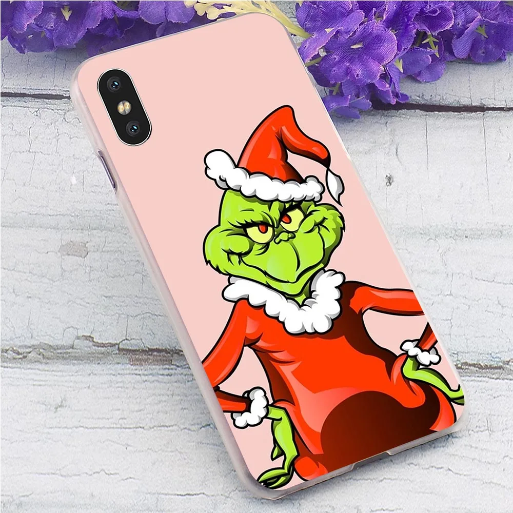 Monster Grinch палантин чехол для телефона с рождественским рисунком для iPhone 6S чехол 5 5S SE 6/6 6S Plus 7 8/7 10 Plus X XS XR Xs Max жесткий чехол