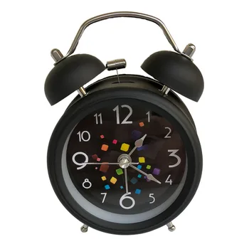 

Hot sale! Retro silent pointer clock dual bell loud alarm clocks night light home decors bedroom alarm clock DL-bell-alarm-clock