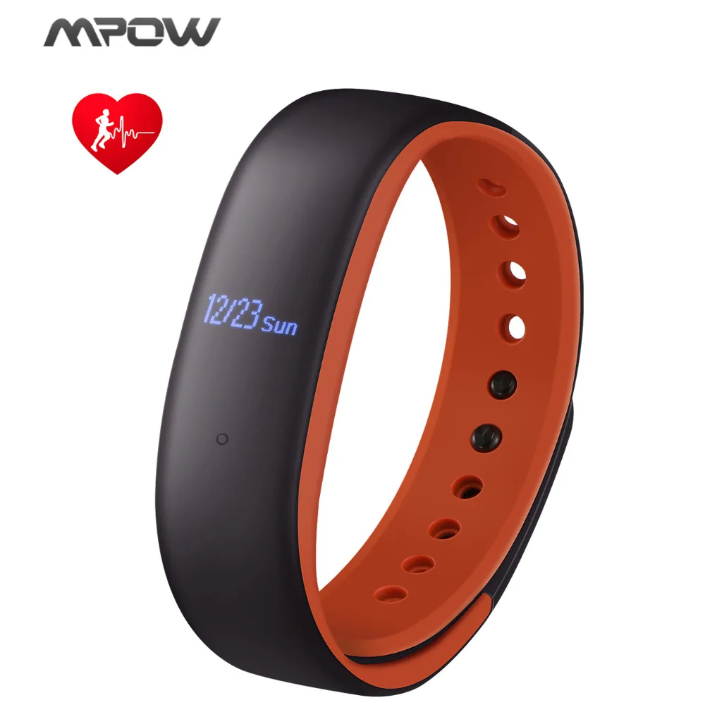 

Mpow D9s Fitness Bracelet Heart Rate/Activity Tracker Sleep Monitor Smart Wrist Band Alarm Alert For iOS Android IP67 Waterproof