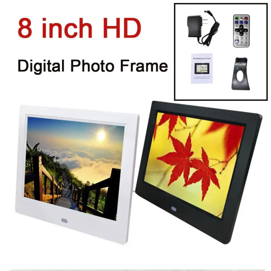 

8-Inch Front Touch Screen Button High-Definition Screen Digital Photo Frame Multimedia Player With Human Body Induction Function