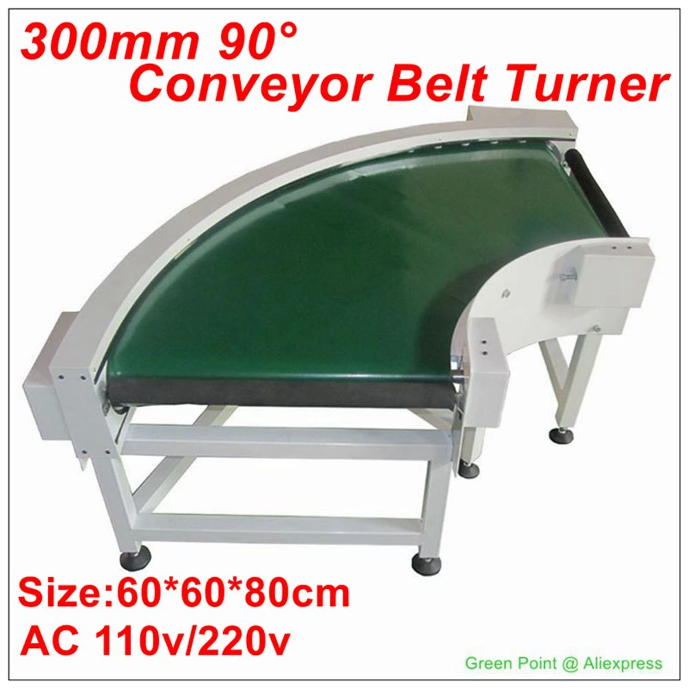 High Quality Turning Corner Belt Conveyor 200w Ac110v/220v 300mm 90