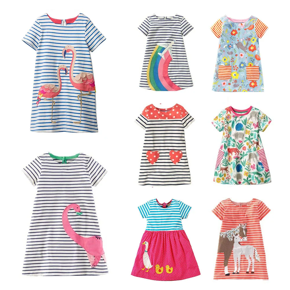 

Baby Girls Summer Dress 2018 Brand Vestidos Kids Costume for Girls Dresses Cotton Animal Print Princess Dress for Girls Clothes