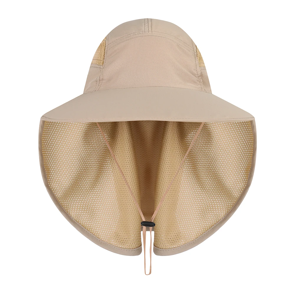 Sun Caps Flap Hats 360 degree Solar UV Protection Sun Hat Summer Men Women Sun Visor Cap Folding Removable Neck Face Mask Head