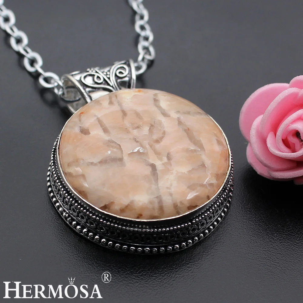 

Hermosa Jewelry Retro 925 Sterling Silver Necklace Pendants 45MM HM96