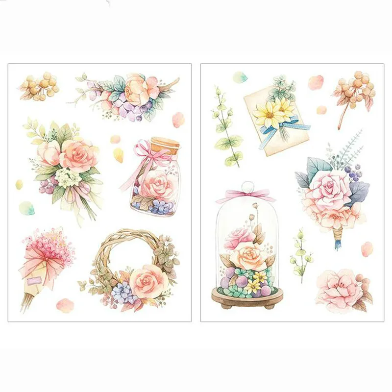 

Succulent plants Paper Self-adhesive Stickers set for Scrapbooking/ Happy Planner/ Card Making/Journaling Project
