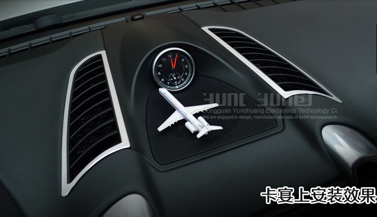 

Chrome AC Outlet Dashboard Air Outlet Cover Trim For Porsche Cayenne 2014 2015 Car Accessories
