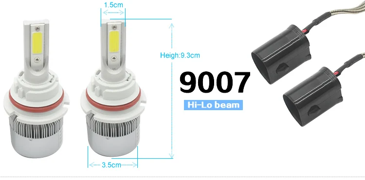 2 шт/комплект 140 W/pair H7 светодио дный автомобилей лампа комплекты H4 H1 H3 H11 HB3 HB4 9007 12 В 11000LM холодный белый 6500 К - Цвет: 110W 9007