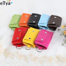 Модный маленький кошелек из искусственной кожи портмоне для ключей для женщин и мужчин, брендовый чехол-кошелек с пряжкой для ключей, чехол-Органайзер