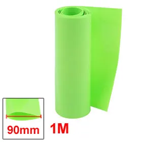 

uxcell 90mm Flat Width 1M Length PVC Heat Shrink Tube Green for 18650 Battery Pack Insulation casing Heat shrink Hot Sale1PCS