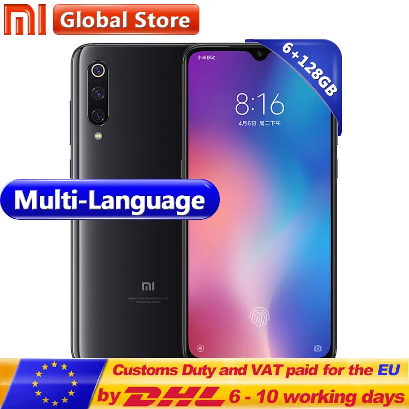 

Xiaomi Mi 9 Mi9 128GB ROM 6GB RAM Mobile Phone Snapdragon 855 Octa Core 6.39" 48MP Triple Camera In Display Fingerprint NFC