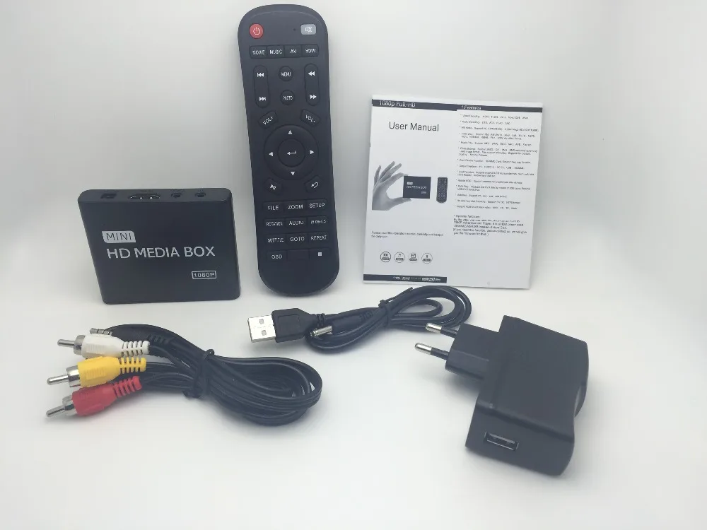 Full HD 1080P Автомобильный медиаплеер HDMI av выход SD/MMC кард ридер/USB хост бесплатный