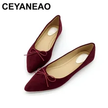 CEYANEAO/Новинка года; женские балетки на плоской подошве; женские тонкие туфли без застежки; Женская рабочая обувь; zapatos mujer; Цвет Красный
