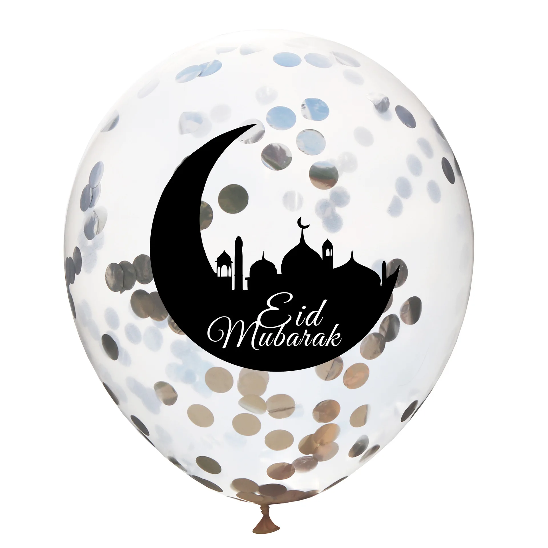 Воздушные шары Eid mubarak украшения на Рамадан Eid Серебряный гелиевый баллон для мусульманских Eid вечерние воздушные шары смешанные золотые конфетти