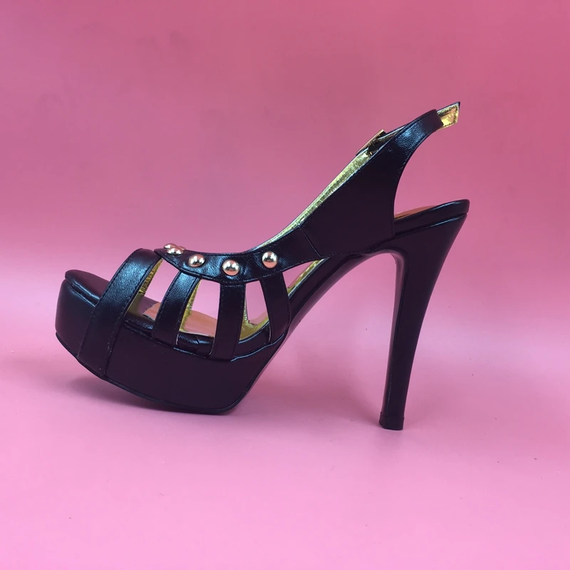 

2016 Real Image Women Sandals Sandalias De Mujer Plus Size Custom Made US4-US15 Buckle Strap Sandalias New Arrve Hot