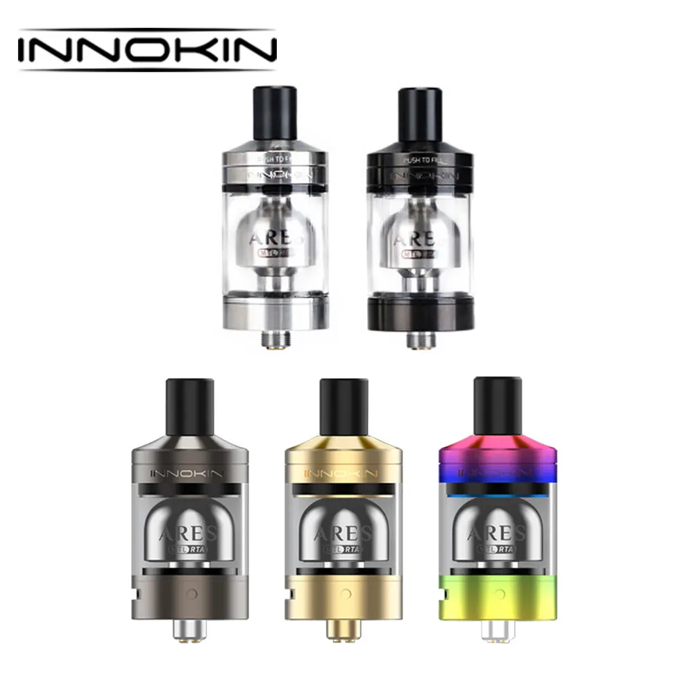 Original Innokin Ares MTL RTA Tank Atomizer 5ml/2ml Capacity with Drop-in Coil Sky Build Deck Top Filling Vape Tank vs MANTA RTA Original Innokin Ares MTL RTA Tank Atomizer 5ml/2ml Capacity with Drop-in Coil Sky Build Deck Top Filling Vape Tank vs MANTA RTA