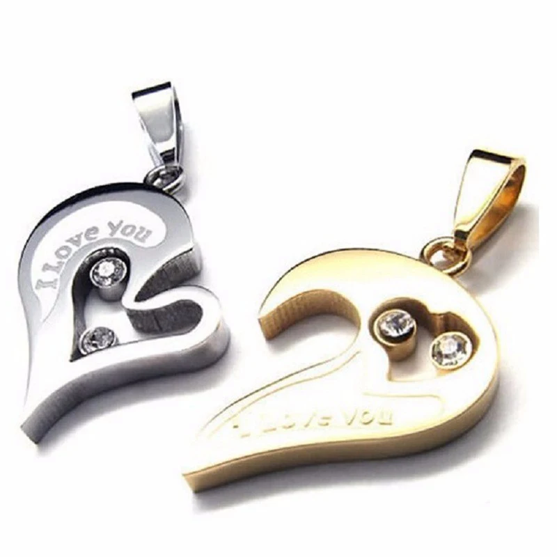 Съемная половина подвеска «любящее сердце» ожерелье s для женщин мужчин любовники Пара Ожерелье дружеский подарок Z5P122
