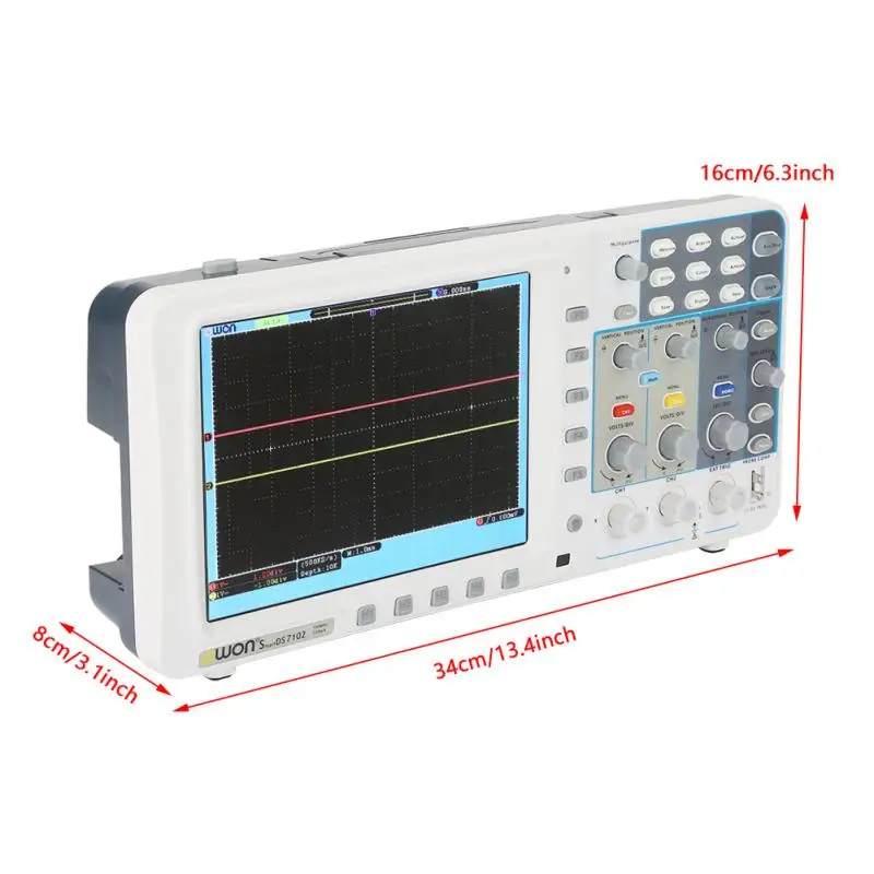 100 240 В OWON SDS7102 SDS7102V осциллограф м 1Gs большой LCD 8 &quotLAN USB VGA набор EU Plug|Осциллографы| |
