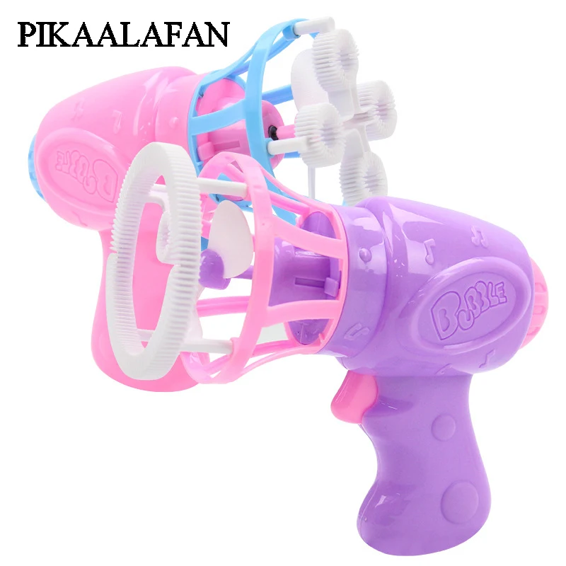 

PIKAALAFAN 2018 Children'S Electric Bubble Machine Automatic Blowing Bubble Environmental Non-Toxic Bubble Gun Outdoor Toys