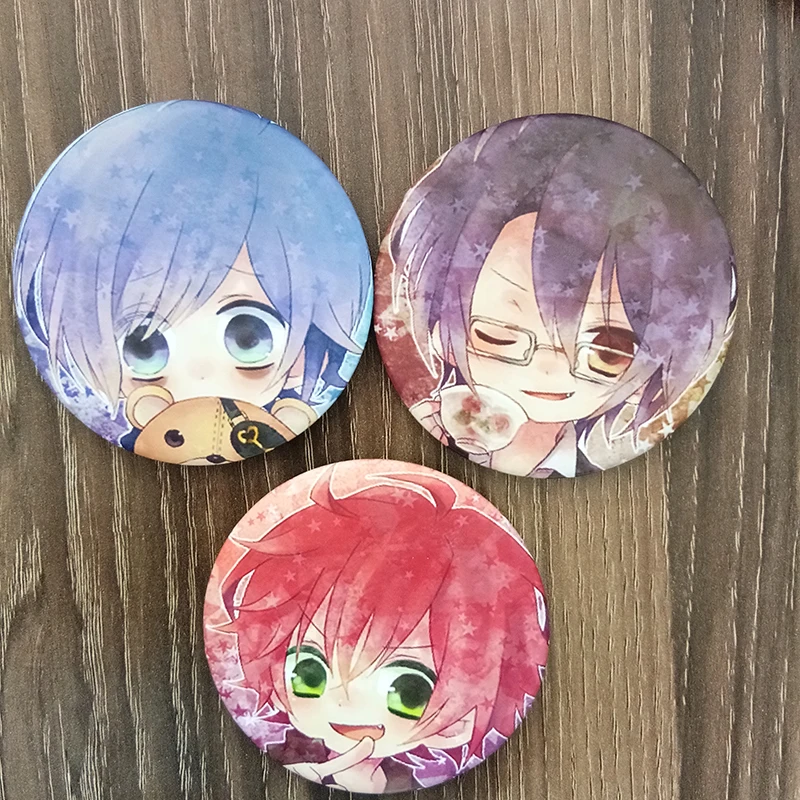 6 шт./компл. значок аниме DIABOLIK LOVERS аято Сакамаки Kanato Shu ouma Муками Руки знак акриловые брошь значок сумка ткань деко