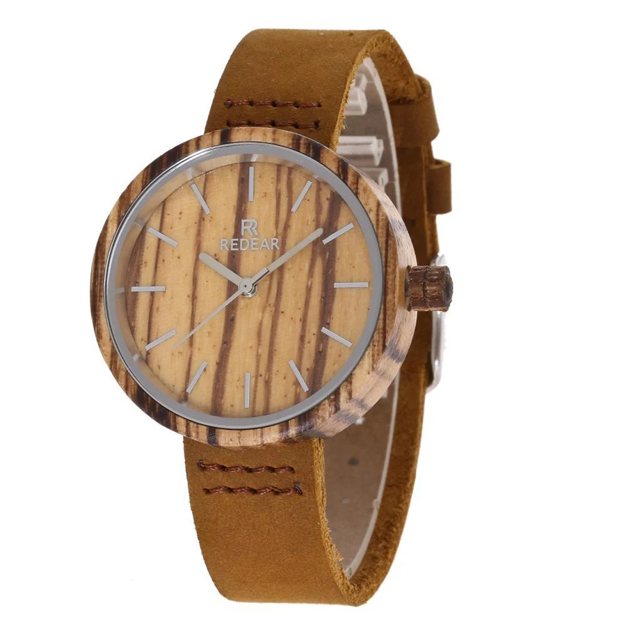 

Fashion Mens Watches Top Brand Luxury Wooden Watch Waterproof Leather Bracelet Wristwatch Minimalist Quartz Watch Men