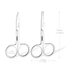Brainbow 2pcs Small Makeup Scissors Eyebrow Eyelashes Nose Hair Scissor Stainless Steel Face Hair Removal Tools Round Point Head 5