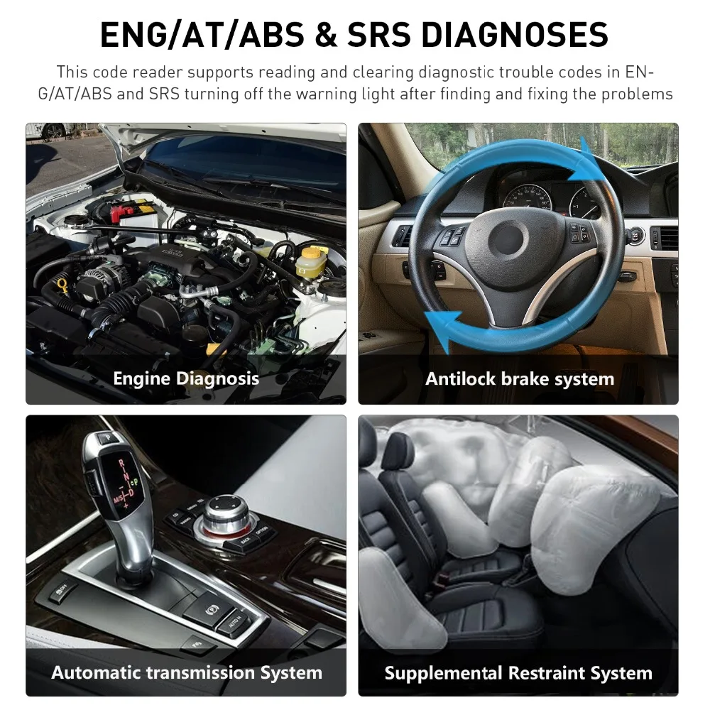LAUNCH CRP123 ABS/SRS/трансмиссия/двигатель 4 системы OBD2 считыватель кодов OBDII