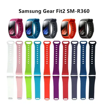 

100pcs Replacement Bands for Samsung Fit 2 Smart Watch Elastomer Strap Silicone Wristband for Samsung Gear Fit 2 SM-R360 Fitness