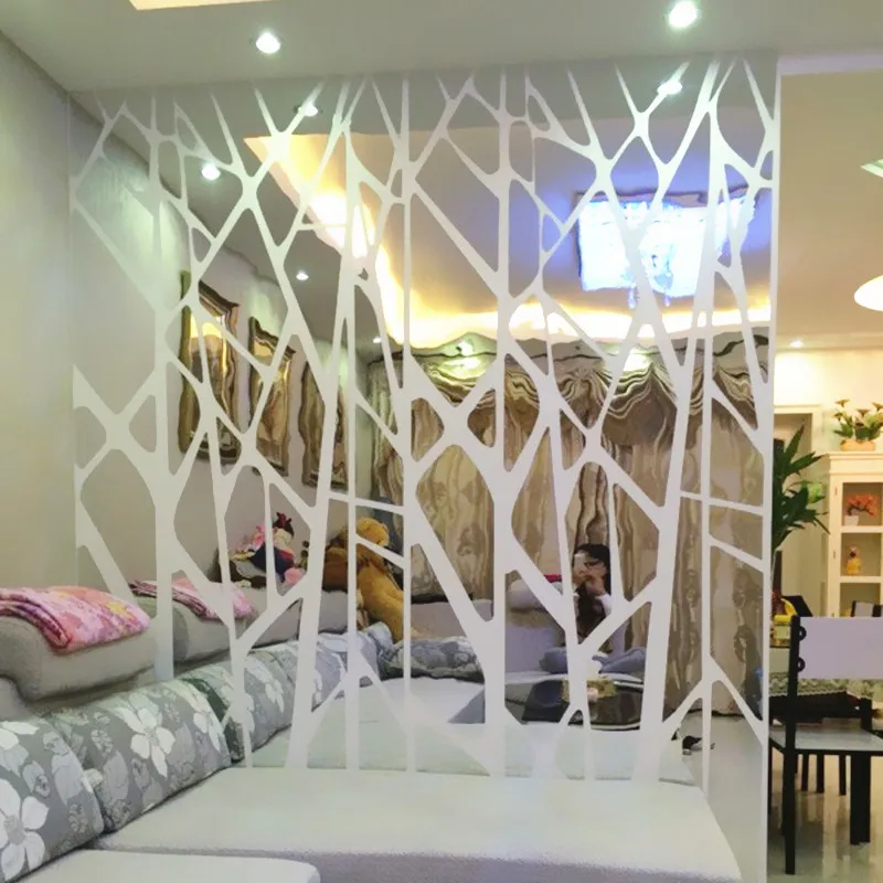 DIY креативные геометрические узоры, зеркальная поверхность, наклейка на стену для столовой, гостиной, декор на стену, 3d Наклейка на стену, искусство