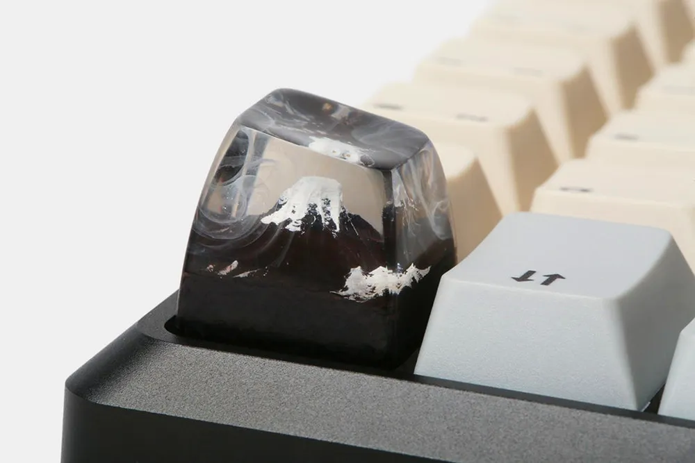 

Handmade Mount Fuji Wood & Resin Artisan Keycap SA Micro Landscape Key Cap For Cherry MX Mechanical Keyboard