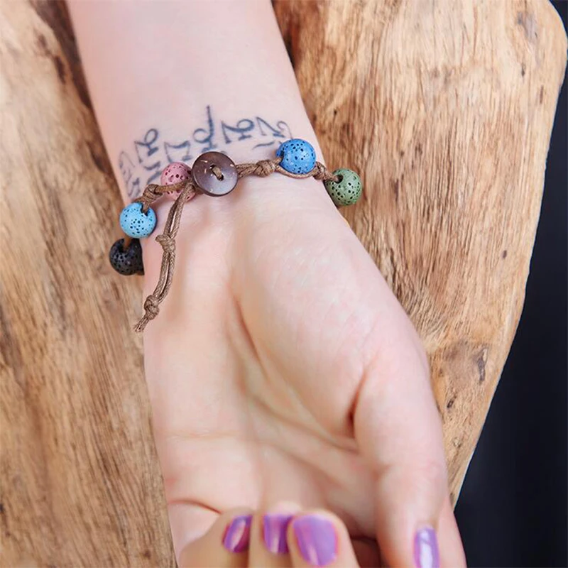 ZP-BL006 lava beads bracelet (3)