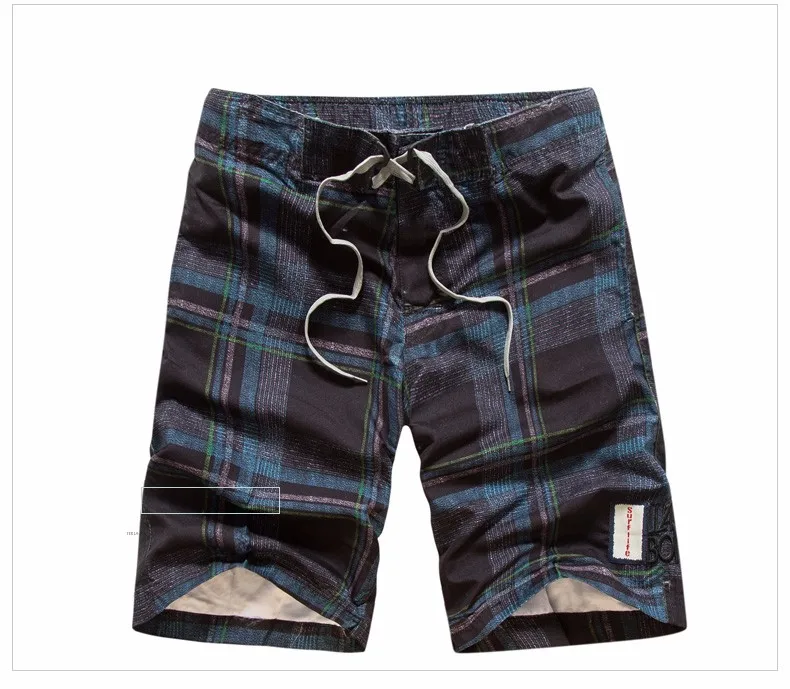 Ни для мужчин модные клетчатые пляжные шорты полиэстер плюс размеры Универсальный купальник уличная отпуск Короткие штаны качество