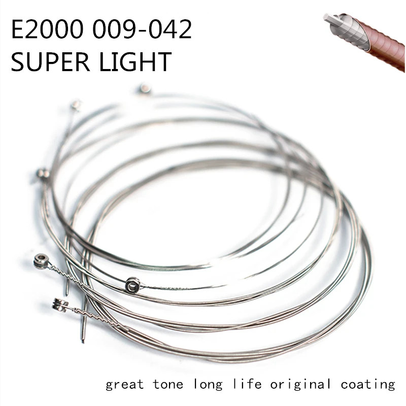 

Electric Guitar Strings 010 set E12052 12077 010-046 Nickel Plated Steel with Coating Light Electric Guitar Strings
