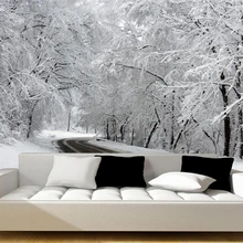 Beibehang пользовательские обои белые снежные леса Фреска диван кровать ТВ фон стены гостиной спальни фон Фреска 3d обои