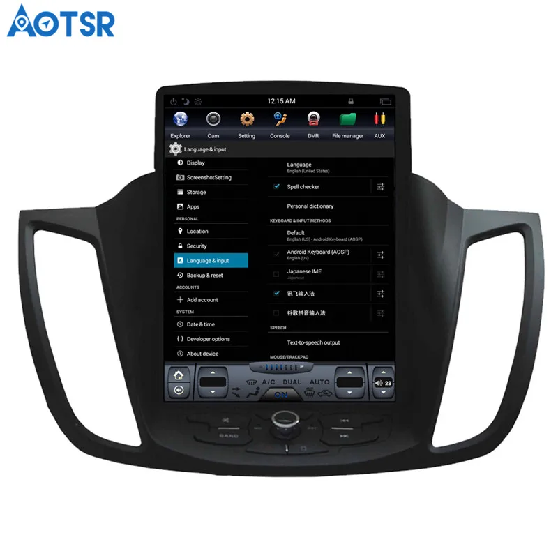 Top Aotsr Android 6.0 Tesla style Car No DVD Player GPS Navigation For Ford Kuga 2013-2017 Auto stereo headunit multimedia recoder 21