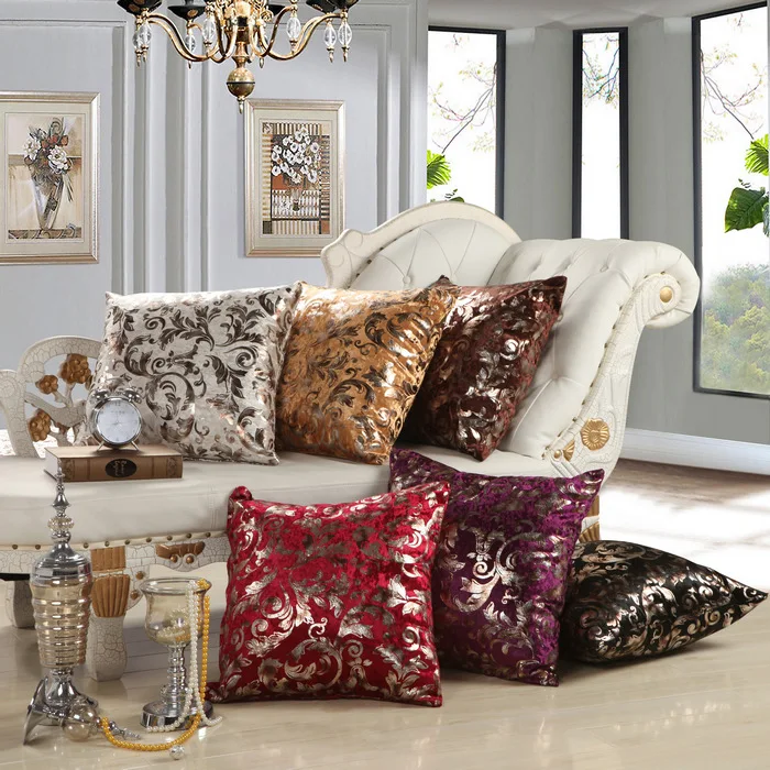 

Silver Pressed Cushion, Throw Pillow,Ice Velvet pillowcase,perfect for chair couch